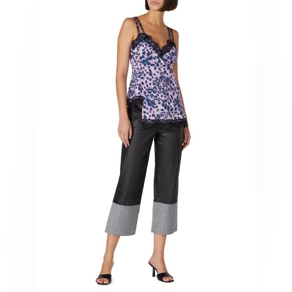 KOCHÉ COLLECTIVE asymmetrical Leopard Print Camisole Top. Like new, Size 6. - Picture 2 of 5